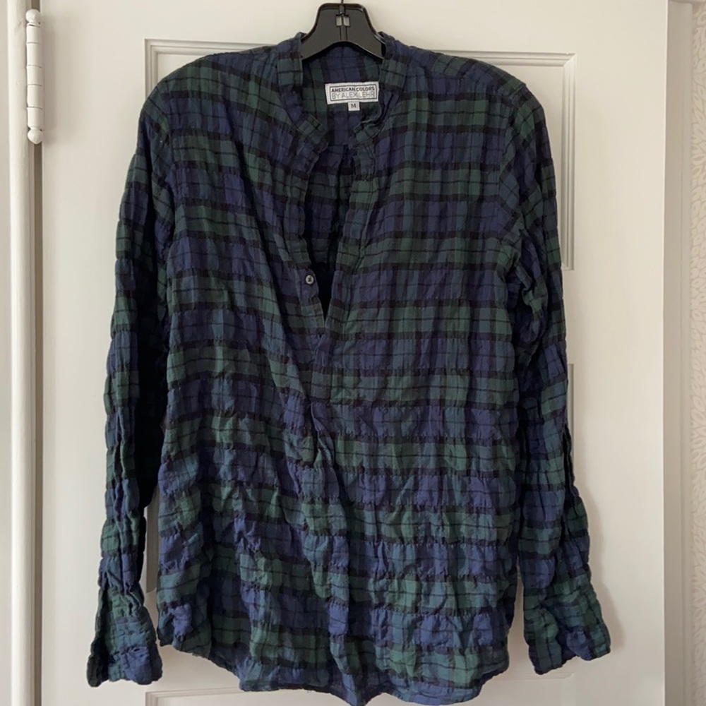 American Colors plaid women’s cotton blouse